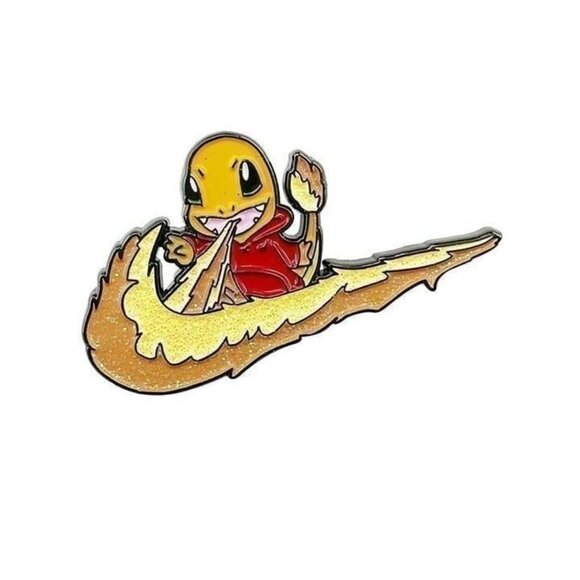 Pokemon Charmander Fire Breathing Nike Enamel Pin - Picture 3 of 5